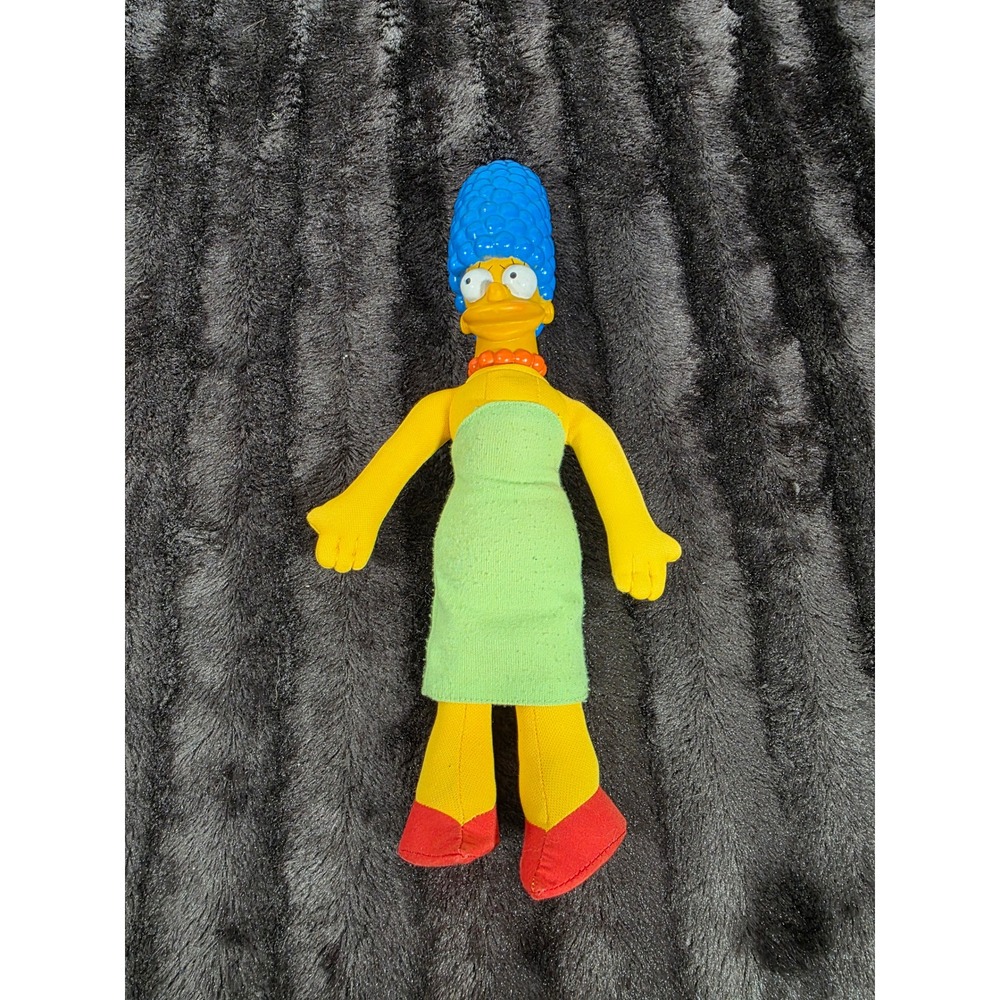 Vintage 1990 The Simpsons Marge Simpson Plush Doll Vinyl Head Matt Groening 12"